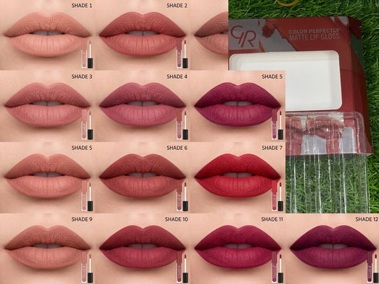 Rose Matte Lip Gloss Pack of 6