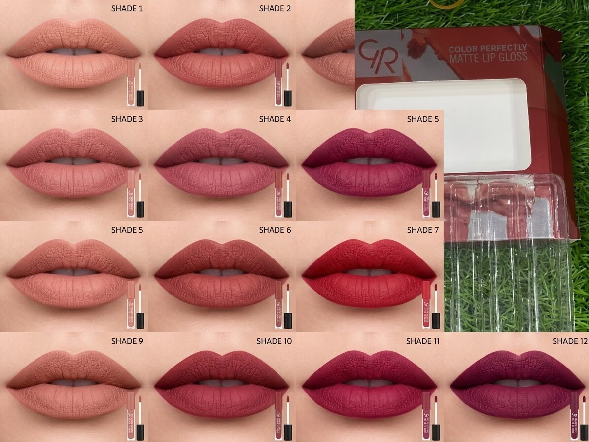 Rose Matte Lip Gloss Pack of 6