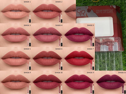 Rose Matte Lip Gloss Pack of 6