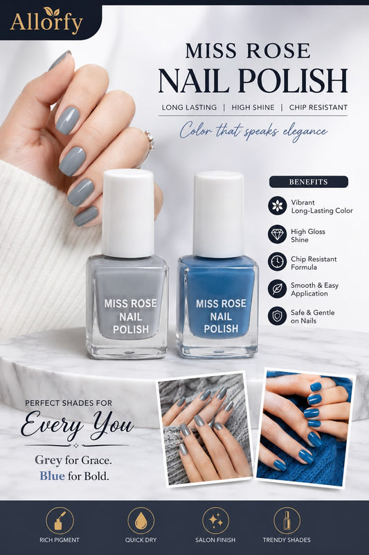 Miss Rose Nail Polish Set – 5 Beautiful colours peel off buy 5 get 2 free