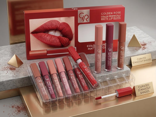 Rose Matte Lip Gloss Pack of 6